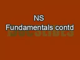 PDF-NS Fundamentals contd