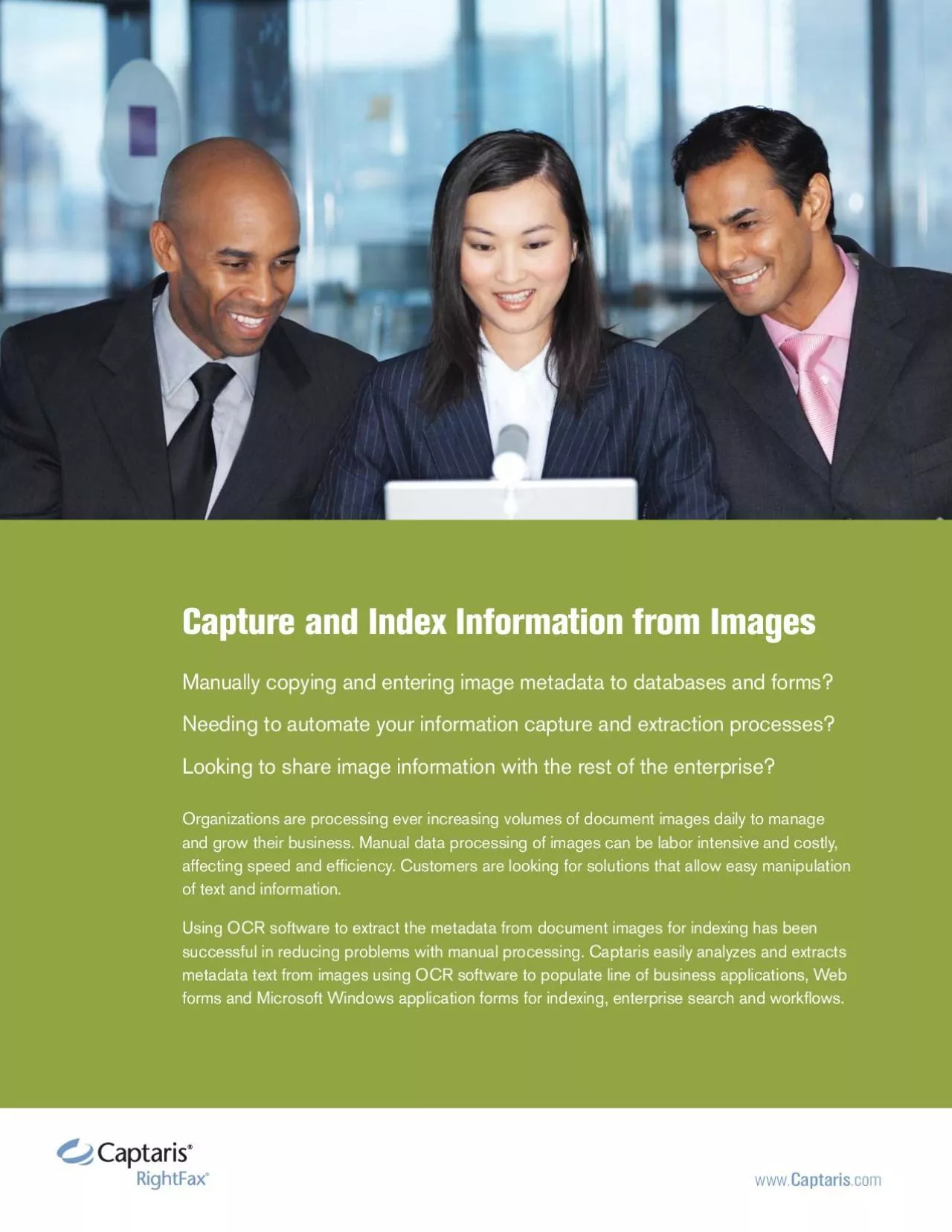 PDF-Capture and Index Information from ImagesManually copying and entering