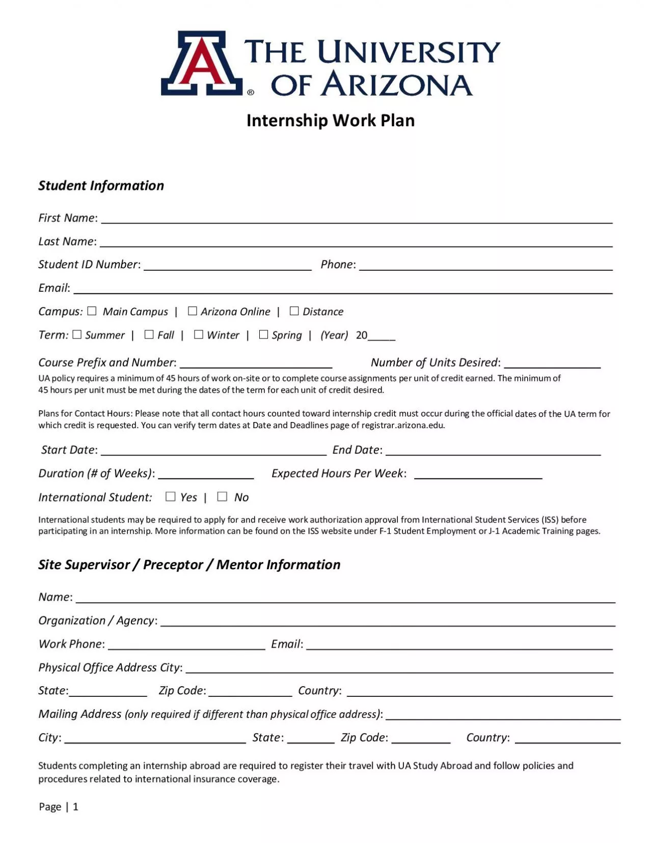 PDF-Internship Work Plan Student Information First NameLast NameStudent ID