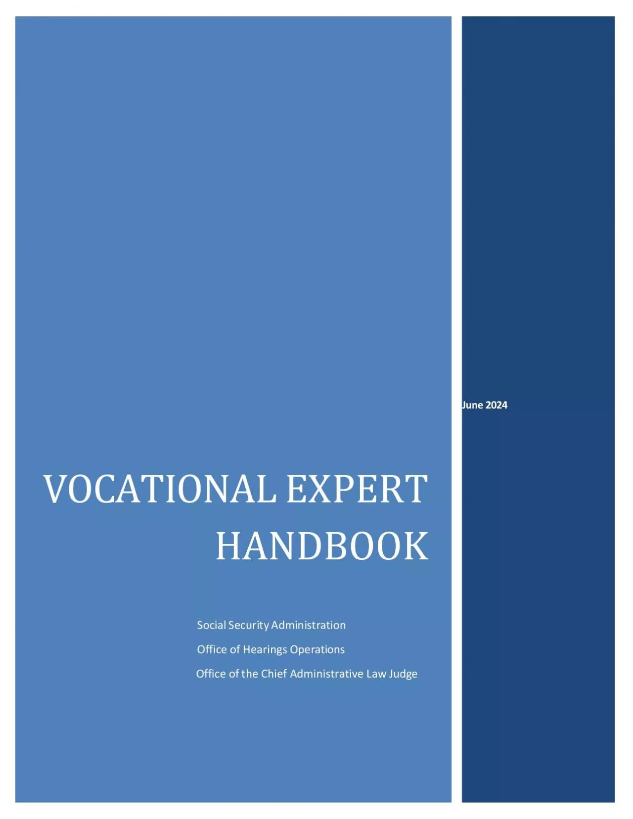 PDF-VOCATIONAL EXPERTHANDBOOKSocial Security Administration Office of Hear