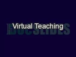 Virtual Teaching