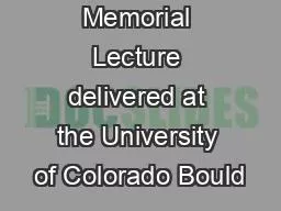 A Gamow Memorial Lecture delivered at the University of Colorado Bould