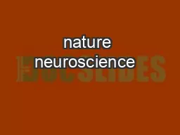 nature neuroscience  