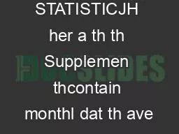 Wlontki STATISTICJH her a th th Supplemen thcontain monthl dat th ave