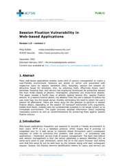 PUBLIC Session Fixation Vulnerability in Web-based Applications 
...