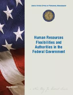 Human Resources Flexibilities and Authorities in the  Federal Governme