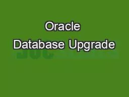 Oracle Database Upgrade