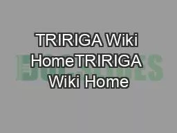 TRIRIGA Wiki HomeTRIRIGA Wiki Home