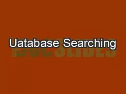 Uatabase Searching