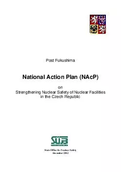 Post Fukushima National Action Plan NAcP on  Strengthening Nuclear Saf