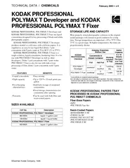 KODAK professional poly max y developer and KODAK professional poly max T fixer