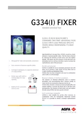 Agfa HealthCare’s two-part �xer, G334(i), excels by a lower emission