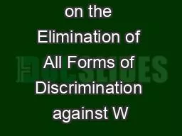 Convention on the Elimination of All Forms of Discrimination against W