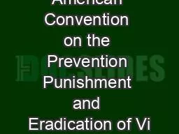 American Convention on the Prevention Punishment and Eradication of Vi
