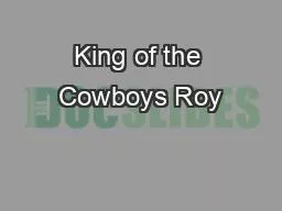 PDF-King of the Cowboys Roy