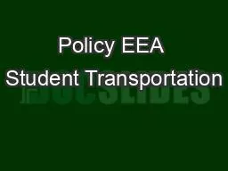 Policy EEA Student Transportation