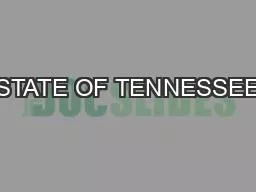 STATE OF TENNESSEE