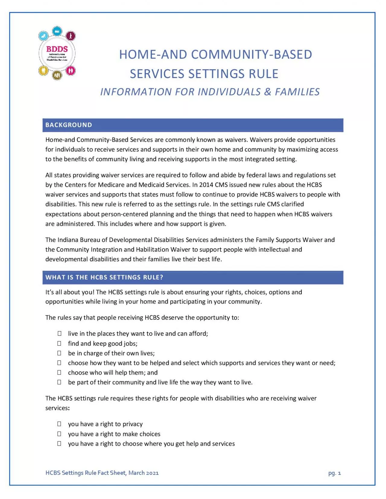 PDF-HCBS Settings Rule Fact Sheet March 2021pg