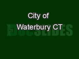 City of Waterbury CT