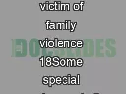 If you146re a victim of family violence 18Some special employment situ