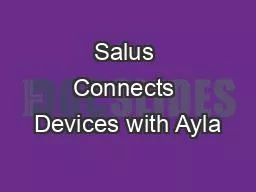 Salus Connects Devices with Ayla