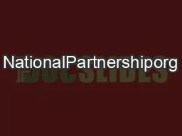 NationalPartnershiporg