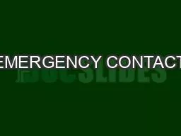 EMERGENCY CONTACT