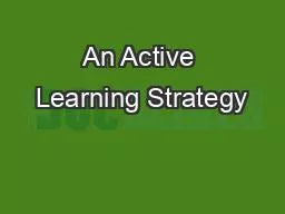 An Active Learning Strategy