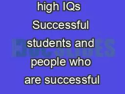 PDF-those with high IQs Successful students and people who are successful