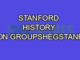 STANFORD HISTORY EDUCATION GROUPSHEGSTANFORDEDU