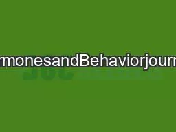 PDF-ContentslistsavailableatHormonesandBehaviorjournalhomepagewwwelsevierc