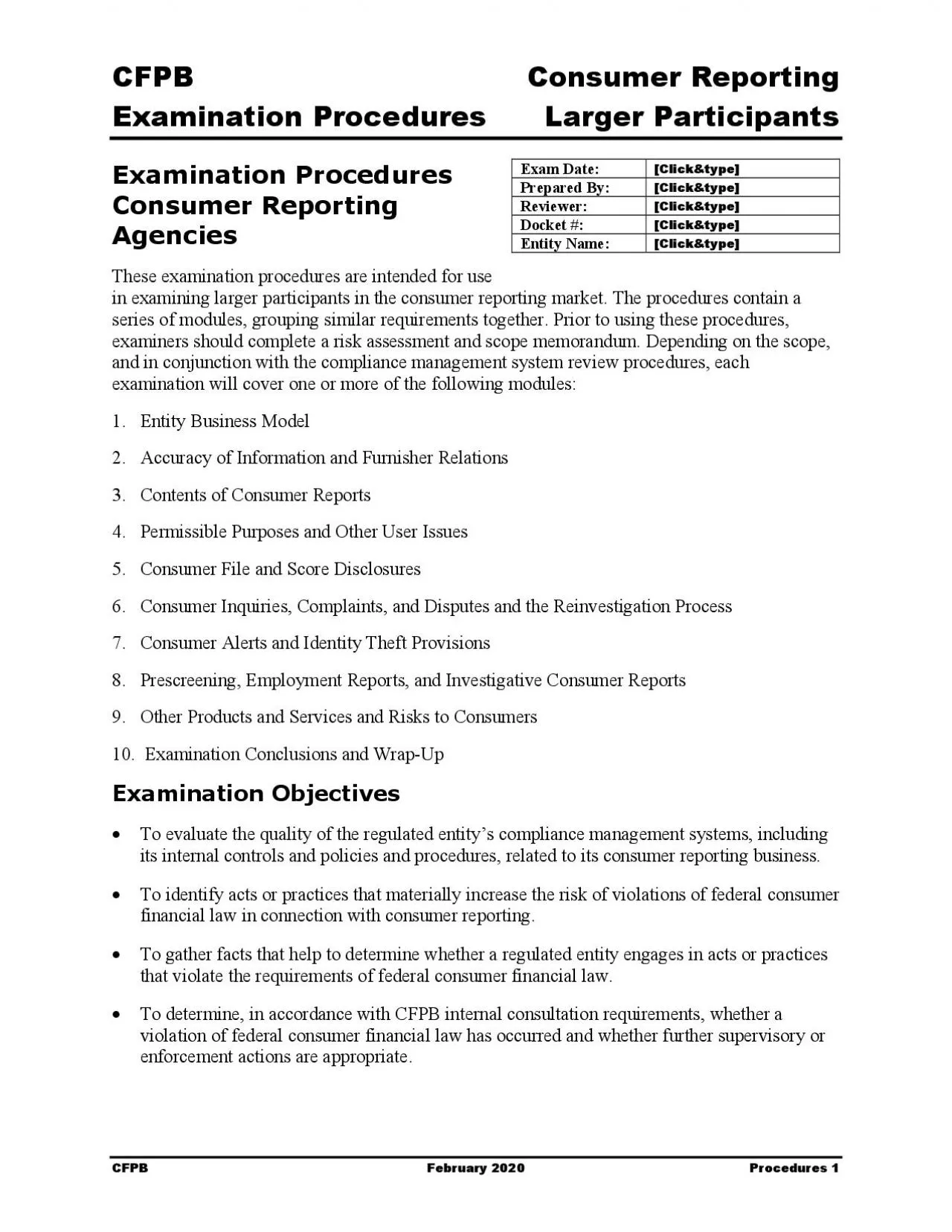 PDF-CFPB Consumer Reporting Examination Procedures Larger Participant