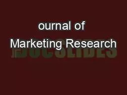 ournal of Marketing Research