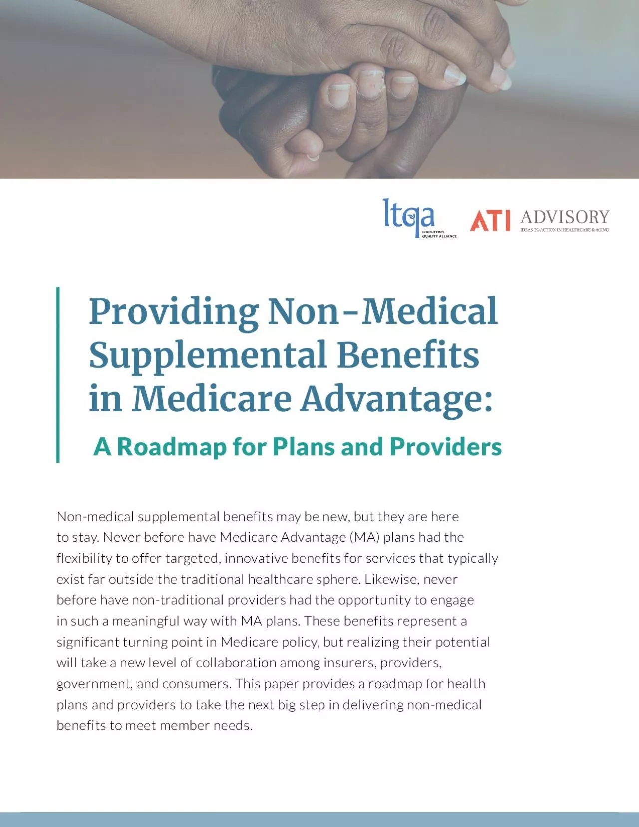 PDF-A Roadmap for Plans and ProvidersNonmedical supplemental benefits may