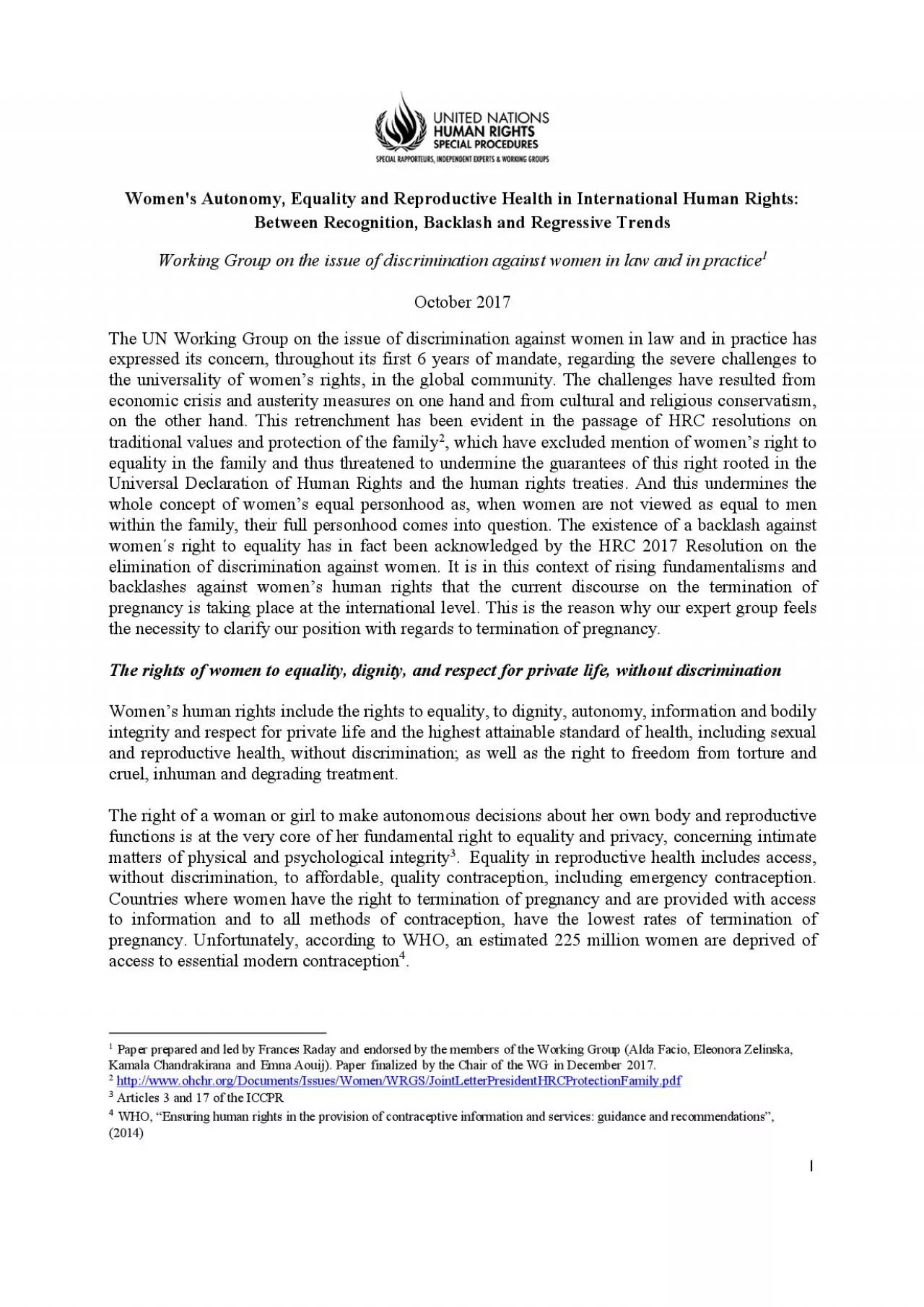 PDF-Womens Autonomy Equality and Reproductive Health in International Huma