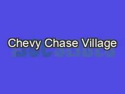 Chevy Chase Village