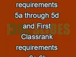 ank requirements 5a through 5d and First Classrank requirements 6a 6b