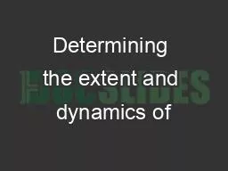 Determining the extent and dynamics of