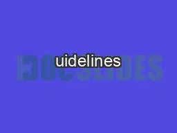 uidelines