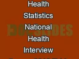 PDF-Summary Health Statistics National Health Interview Survey 2018 Table