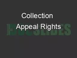 Collection Appeal Rights