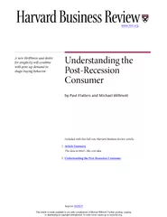 Understanding the post recession consumer