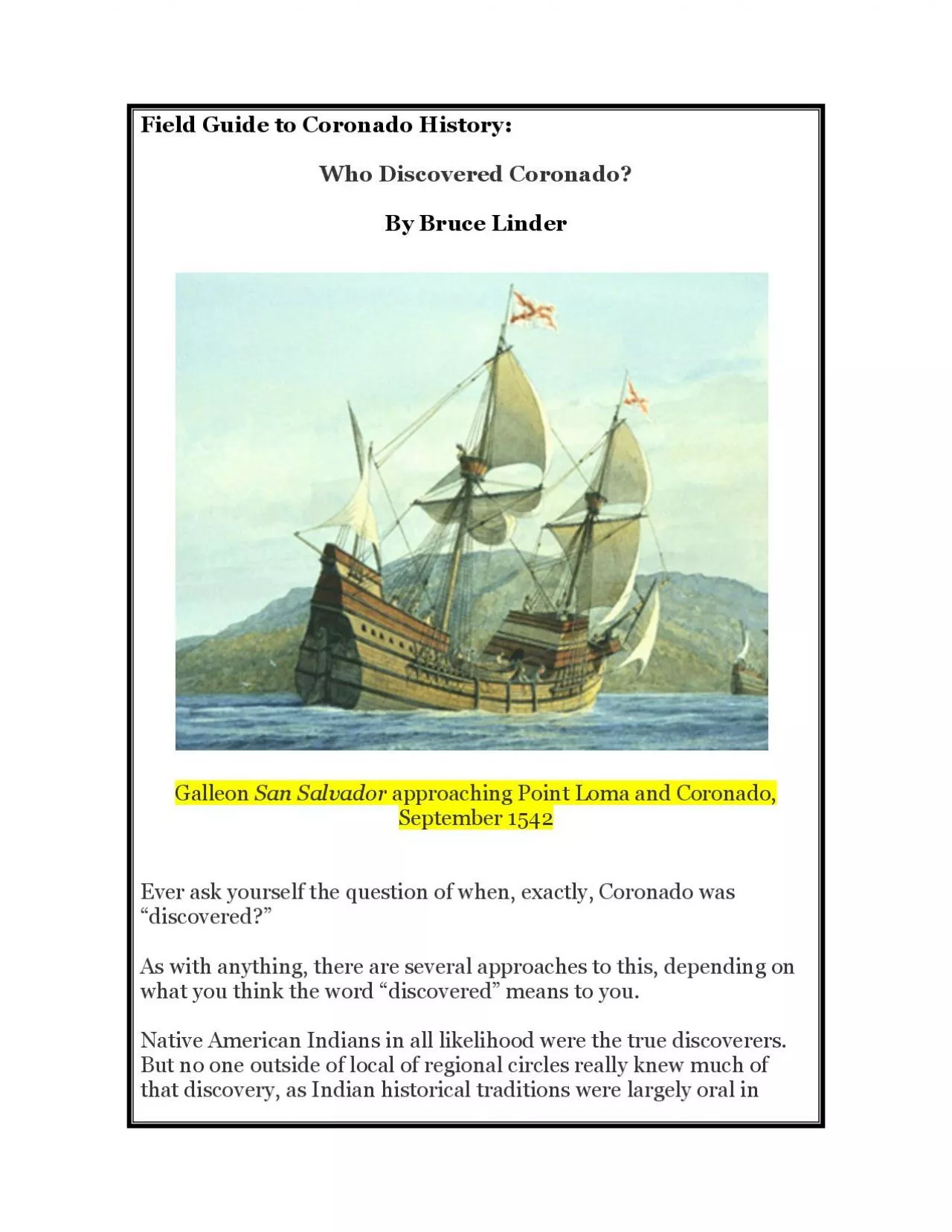 PDF-Who Discovered Coronado By Bruce Linder