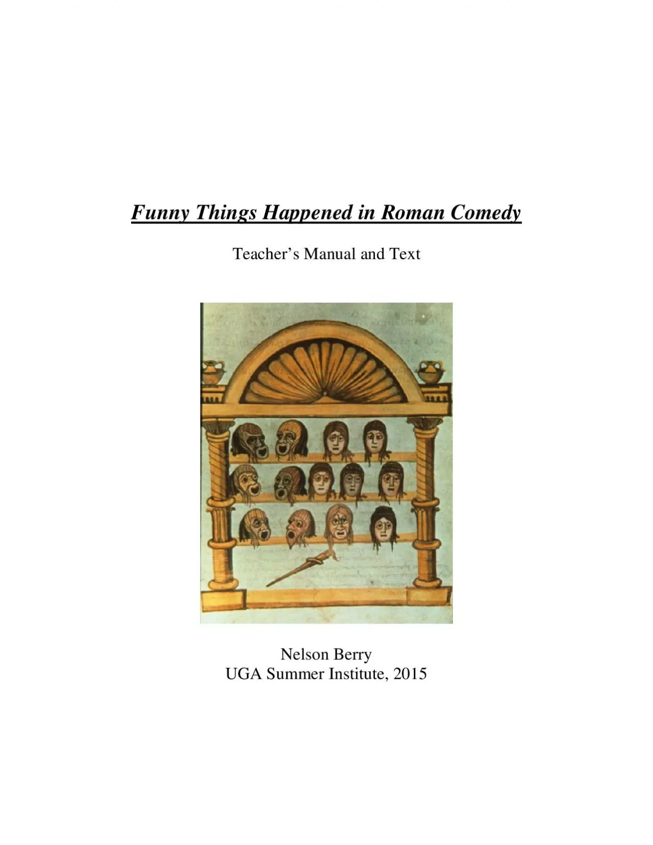 PDF-Funny Things Happened in Roman Comedy