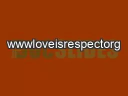 wwwloveisrespectorg