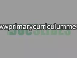 wwwprimarycurriculummeuk