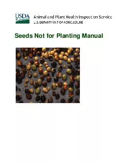 Seeds Not for Planting Manual