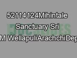 52114124Mihintale Sanctuary Sri LankaS M WellapuliArachchiDepartment