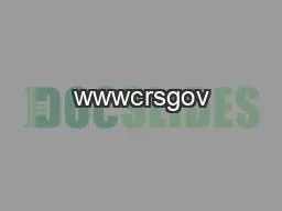 wwwcrsgov