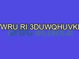 PDF-LVWRU RI 3DUWQHUVKLS